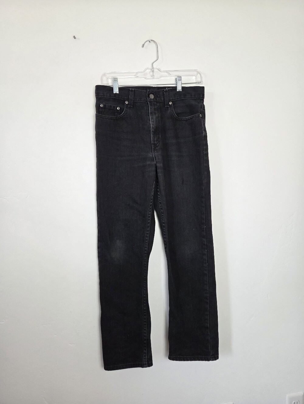 George Black Denim Jeans Straight Leg Men's 29x30 (29x28) Classic Dad School